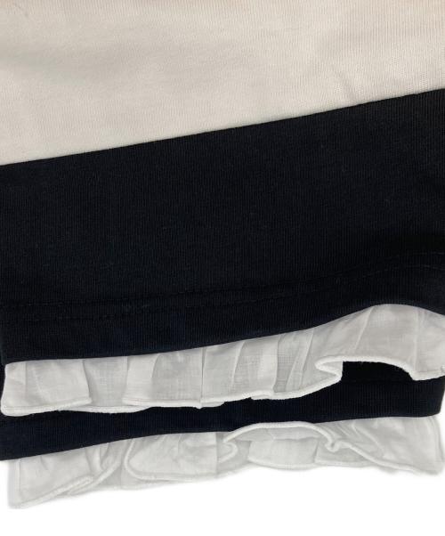 Deci Couture（デシクチュール）Deci Couture (デシクチュール) Logo Embroidery Two-Tone Rugby Shirt ホワイト サイズ:FREE 未使用品の古着・服飾アイテム