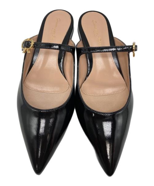 Gianvito Rossi（ジャンヴィト ロッシ）Gianvito Rossi (ジャンヴィト ロッシ) ポインテッドトゥ ミュール ブラック サイズ:SIZE 37の古着・服飾アイテム
