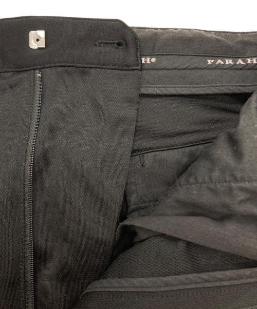 FARAH（ファーラー）FARAH (ファーラー) Two Tuck Wide Tapered Pants ブラック サイズ:W34の古着・服飾アイテム