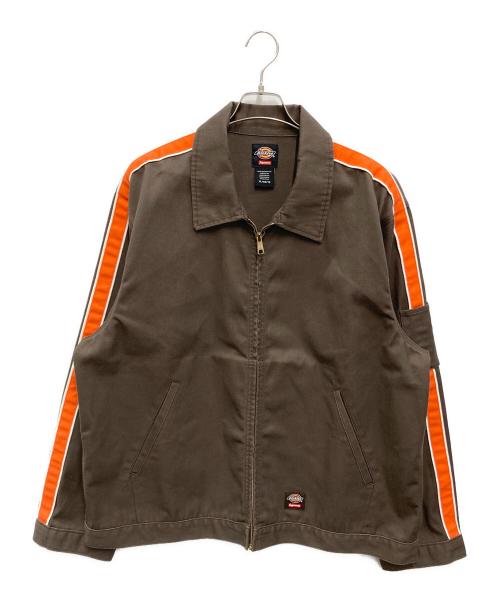 Dickies（ディッキーズ）Dickies (ディッキーズ) Supreme (シュプリーム) Stripe Eisenhower Jacket ブラウン サイズ:XLの古着・服飾アイテム