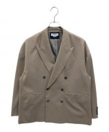 MAISON SPECIAL（メゾンスペシャル）の古着「Wool Mix Smooth Prime-Over Peaked Lapel Double Tailored Jacket」｜グレー
