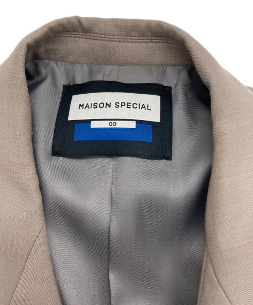 MAISON SPECIAL（メゾンスペシャル）MAISON SPECIAL (メゾンスペシャル) Wool Mix Smooth Prime-Over Peaked Lapel Double Tailored Jacket グレーの古着・服飾アイテム