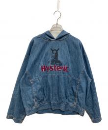 Hysteric Glamour（ヒステリックグラマー）の古着「SPEAK NO EVIL刺繍 プルオーバーデニムシャツ」｜インディゴ