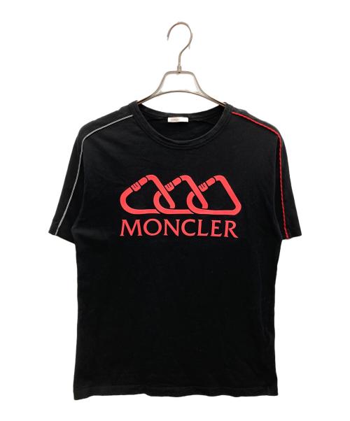 MONCLER（モンクレール）MONCLER (モンクレール) ラバープリントTシャツ ブラック サイズ:Sの古着・服飾アイテム