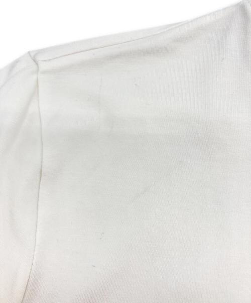 MONCLER（モンクレール）MONCLER (モンクレール) ジャガードブランドロゴリブデザインTシャツ ホワイト サイズ:Mの古着・服飾アイテム