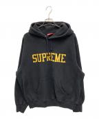 SUPREMEシュプリーム）の古着「Varsity Hooted SweatShirt」｜ブラック