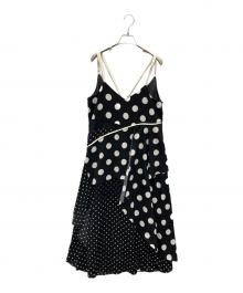 AULA AILA（アウラアイラ）の古着「COMBINATION CAMI DRESS」｜ホワイト×ブラック