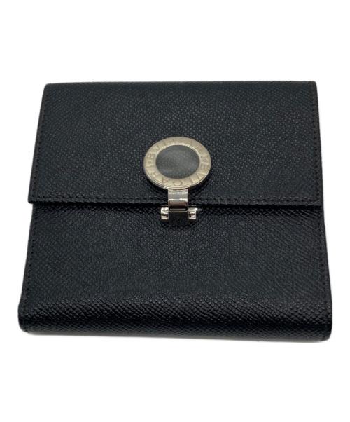 BVLGARI（ブルガリ）BVLGARI (ブルガリ) ロゴクリップ コンパクトウォレット ブラックの古着・服飾アイテム