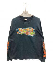 HARLEY-DAVIDSON（ハーレーダビッドソン）の古着「【古着】ピンナップガールロングスリーブカットソー」｜ブラック