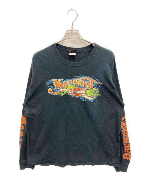 HARLEY-DAVIDSON（ハーレーダビッドソン）HARLEY-DAVIDSON (ハーレーダビッドソン) 【古着】ピンナップガールロングスリーブカットソー ブラック サイズ:XLの古着・服飾アイテム