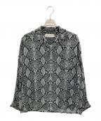 WACKO MARIAワコマリア）の古着「PYTHON OPEN COLLAR SHIRT」｜ブラック