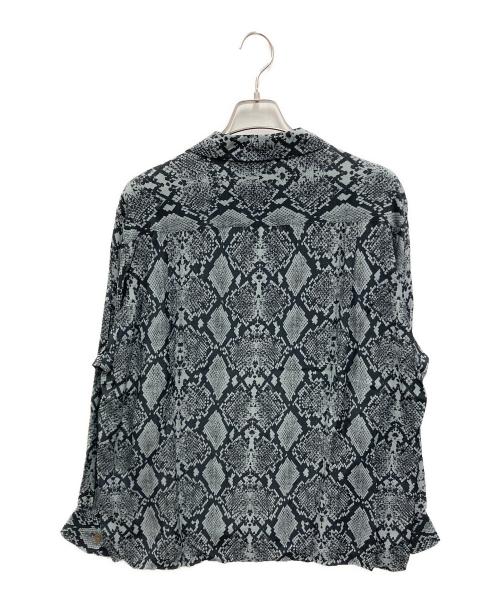 WACKO MARIA（ワコマリア）WACKO MARIA (ワコマリア) PYTHON OPEN COLLAR SHIRT ブラック サイズ:Lの古着・服飾アイテム