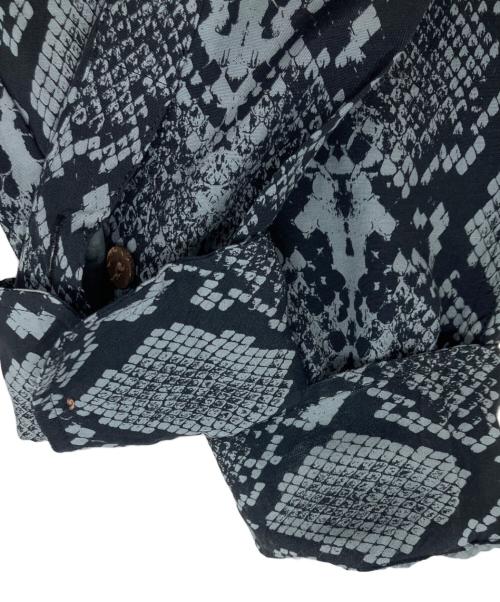 WACKO MARIA（ワコマリア）WACKO MARIA (ワコマリア) PYTHON OPEN COLLAR SHIRT ブラック サイズ:Lの古着・服飾アイテム