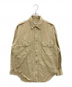 H BEAUTY&YOUTHエイチ ビューティー&ユース）の古着「EPAULETTE LONG SHIRT」｜ベージュ