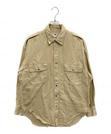 H BEAUTY&YOUTH（エイチ ビューティー&ユース）の古着「EPAULETTE LONG SHIRT」｜ベージュ