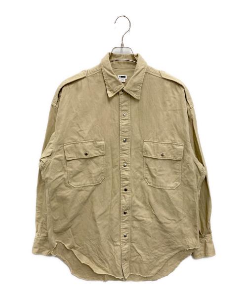 H BEAUTY&YOUTH（エイチ ビューティー&ユース）H BEAUTY&YOUTH (エイチ ビューティー&ユース) EPAULETTE LONG SHIRT ベージュ サイズ:Lの古着・服飾アイテム