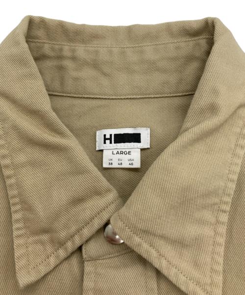 H BEAUTY&YOUTH（エイチ ビューティー&ユース）H BEAUTY&YOUTH (エイチ ビューティー&ユース) EPAULETTE LONG SHIRT ベージュ サイズ:Lの古着・服飾アイテム