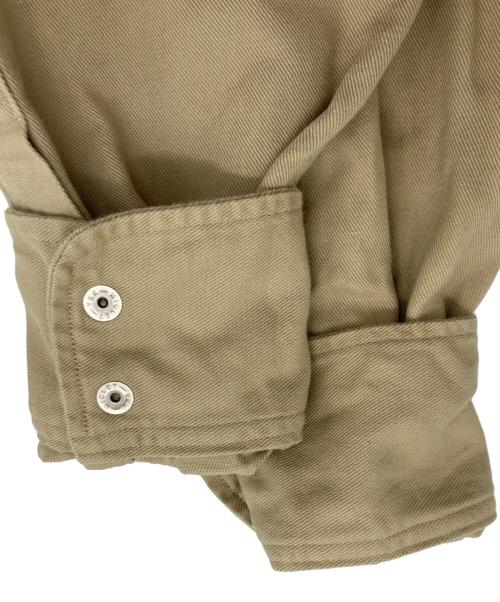 H BEAUTY&YOUTH（エイチ ビューティー&ユース）H BEAUTY&YOUTH (エイチ ビューティー&ユース) EPAULETTE LONG SHIRT ベージュ サイズ:Lの古着・服飾アイテム