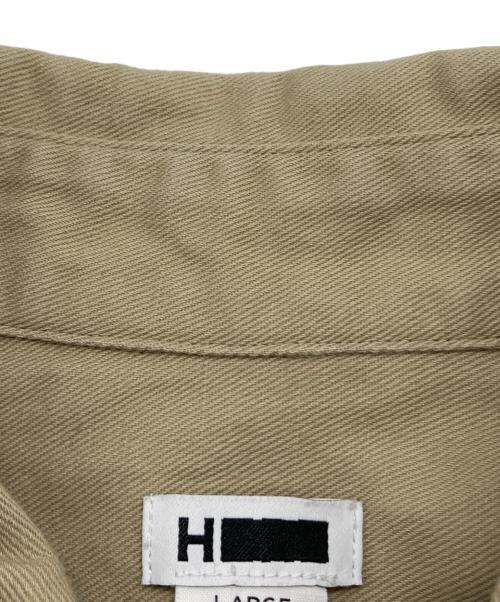 H BEAUTY&YOUTH（エイチ ビューティー&ユース）H BEAUTY&YOUTH (エイチ ビューティー&ユース) EPAULETTE LONG SHIRT ベージュ サイズ:Lの古着・服飾アイテム
