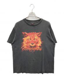 HARLEY-DAVIDSON（ハーレーダビッドソン）の古着「【古着】狼 イーグル プリント Tシャツ」｜ブラック
