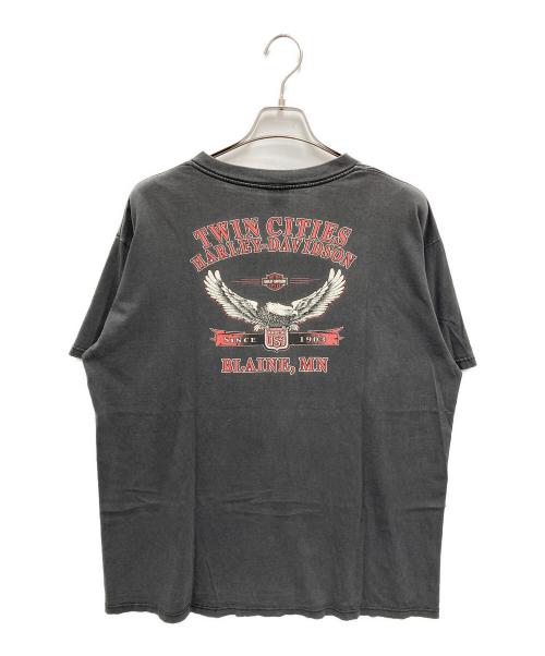 HARLEY-DAVIDSON（ハーレーダビッドソン）HARLEY-DAVIDSON (ハーレーダビッドソン) 【古着】狼 イーグル プリント Tシャツ ブラック サイズ:XLの古着・服飾アイテム