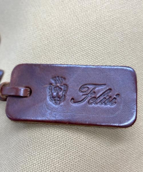 Felisi（フェリージ）Felisi (フェリージ) キャンバス レザートートバッグ ベージュの古着・服飾アイテム