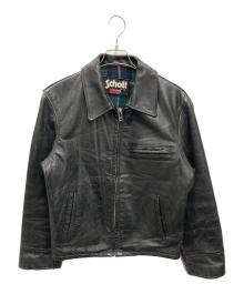 Schott（ショット）の古着「【古着】シングルライダースジャケット」｜ブラック