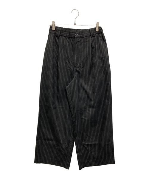 JOURNAL STANDARD（ジャーナルスタンダード）JOURNAL STANDARD (ジャーナルスタンダード) TR モダン ツイル ワイド ストライプ スラックス ブラック サイズ:M 未使用品の古着・服飾アイテム