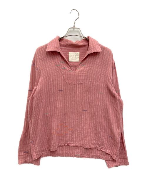 KARDO（カルド）KARDO (カルド) スキッパーカラー 長袖シャツ レッド サイズ:Mの古着・服飾アイテム