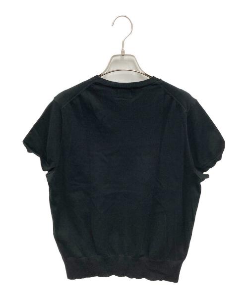 POLO RALPH LAUREN（ポロ・ラルフローレン）POLO RALPH LAUREN (ポロ・ラルフローレン) コトンブレンドショートスリーブセーター ブラック サイズ:Lの古着・服飾アイテム