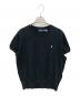 POLO RALPH LAUREN（ポロ・ラルフローレン）の古着「コトンブレンドショートスリーブセーター」｜ブラック