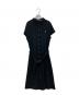 POLO RALPH LAUREN（ポロ・ラルフローレン）の古着「SS BELTED DR-SHORT SLEEVE-DAY DRESS」｜ブラック