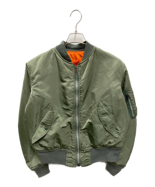ALPHA（アルファ）ALPHA (アルファ) 【古着】MA-1 フライトジャケット オリーブ サイズ:Sの古着・服飾アイテム