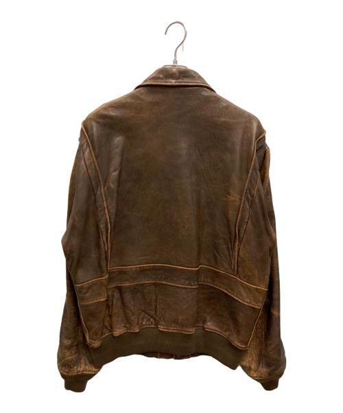 HARLEY-DAVIDSON（ハーレーダビッドソン）HARLEY-DAVIDSON (ハーレーダビッドソン) A-2 ラムレザー ジャケット ブラウン サイズ:SIZE 44の古着・服飾アイテム