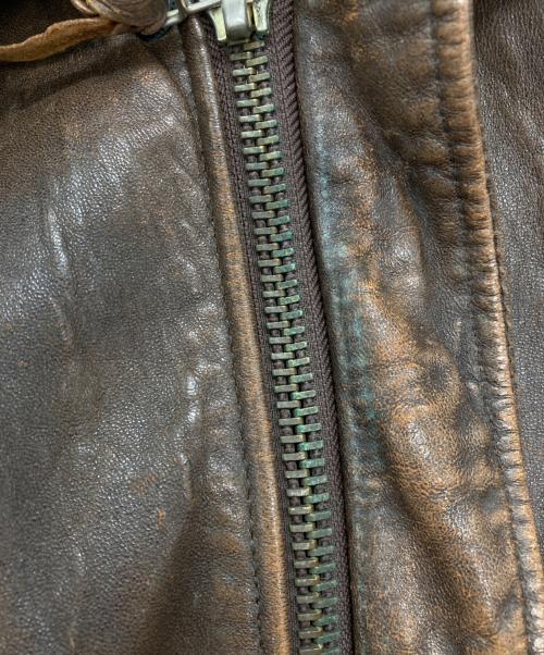 HARLEY-DAVIDSON（ハーレーダビッドソン）HARLEY-DAVIDSON (ハーレーダビッドソン) A-2 ラムレザー ジャケット ブラウン サイズ:SIZE 44の古着・服飾アイテム