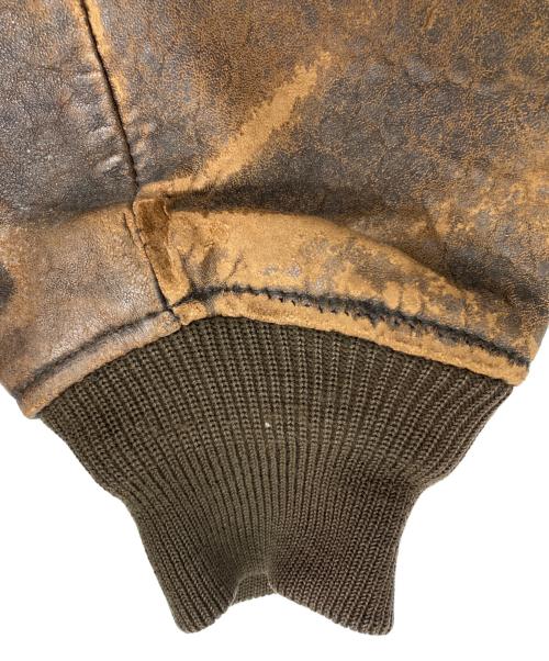 HARLEY-DAVIDSON（ハーレーダビッドソン）HARLEY-DAVIDSON (ハーレーダビッドソン) A-2 ラムレザー ジャケット ブラウン サイズ:SIZE 44の古着・服飾アイテム