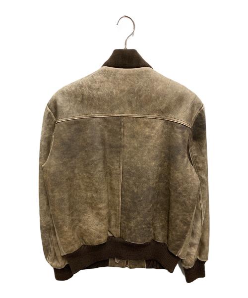 HOUSTON（ヒューストン）HOUSTON (ヒューストン) TYPE MA-1 レザージャケット ブラウン サイズ:SIZE 40の古着・服飾アイテム