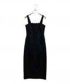 CARLAカーラ）の古着「Lady scallop dress」｜ブラック