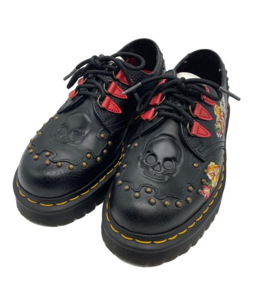 Dr.Martens（ドクターマーチン）Dr.Martens (ドクターマーチン) スタッズ刺繍3ホールシューズ ブラック サイズ:UK4の古着・服飾アイテム