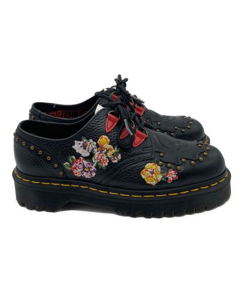 Dr.Martens（ドクターマーチン）Dr.Martens (ドクターマーチン) スタッズ刺繍3ホールシューズ ブラック サイズ:UK4の古着・服飾アイテム