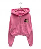 WCJ×DISNEYダブルシージェイ×ディズニ―）の古着「EMBROIDERY ZIP HOODIE」｜ピンク