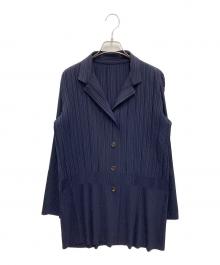 ISSEY MIYAKE（イッセイミヤケ）の古着「プリーツシャツ」｜ネイビー