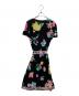LEONARD FASHION (レオナールファッション) 花柄ショートスリーブワンピース ブラック サイズ:M：20000円
