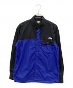 THE NORTH FACEザ ノース フェイス）の古着「ロングスリーブヌプシシャツ」｜ブルー×ブラック