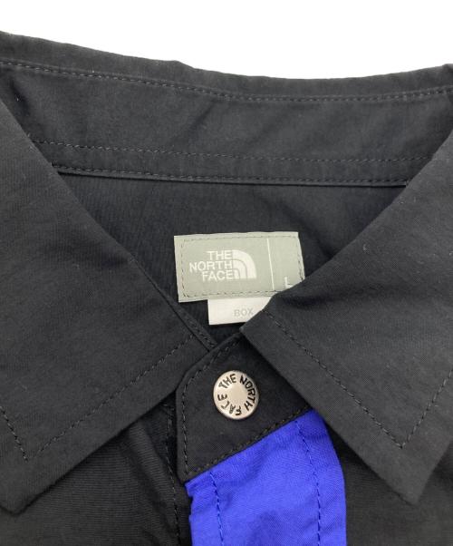THE NORTH FACE（ザ ノース フェイス）THE NORTH FACE (ザ ノース フェイス) ロングスリーブヌプシシャツ ブルー×ブラック サイズ:Lの古着・服飾アイテム