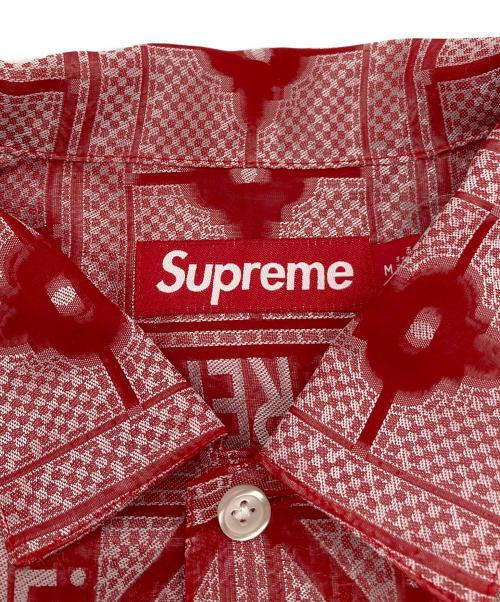 SUPREME（シュプリーム）Supreme (シュプリーム) Tray Jacquard S/S Shirt レッド サイズ:Mの古着・服飾アイテム