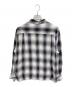WACKO MARIA (ワコマリア) OMBRE CHECK OPEN COLLAR SHIRT グレー×パープル サイズ:M：26000円