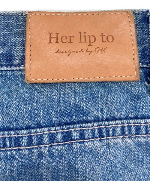 HER LIP TO（ハーリップトゥ）HER LIP TO (ハーリップトゥ) Milano Wide-Straight Jeans インディゴ サイズ:W25の古着・服飾アイテム
