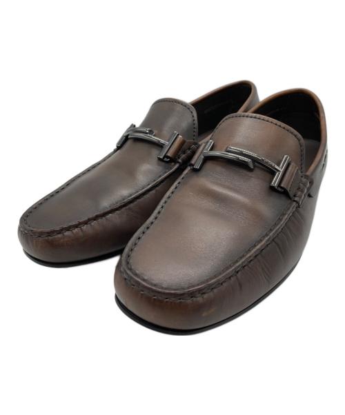 TOD'S（トッズ）TOD'S (トッズ) レザードライビングシューズ ブラウン サイズ:SIZE 7 1/2の古着・服飾アイテム