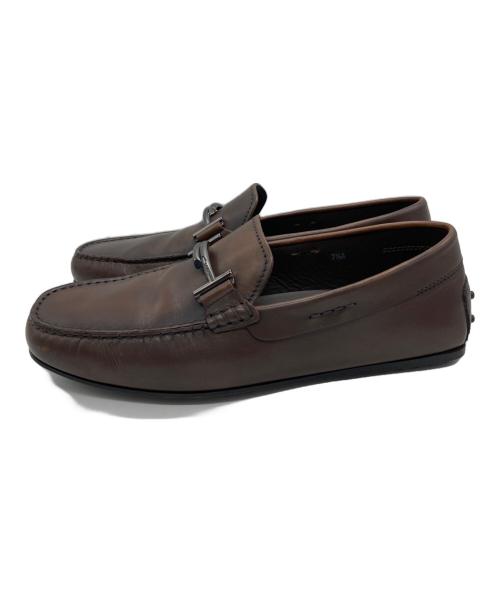 TOD'S（トッズ）TOD'S (トッズ) レザードライビングシューズ ブラウン サイズ:SIZE 7 1/2の古着・服飾アイテム